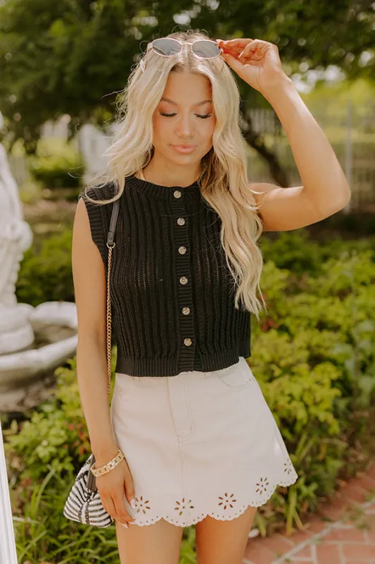 The Nora High Waist Eyelet Mini Skirt sold by Impressions