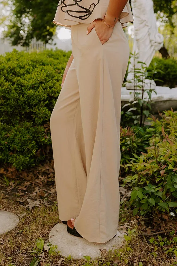 First Class Chic High Waist Wide Leg Pants in Iced Latte sold by Impressions product image thumbnail 3