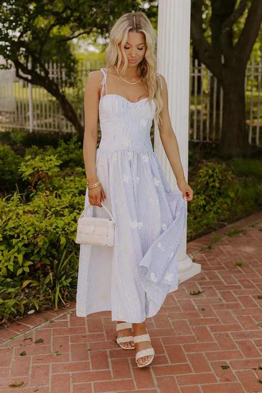 Seaside Blooms Embroidered Midi Dress sold by Impressions