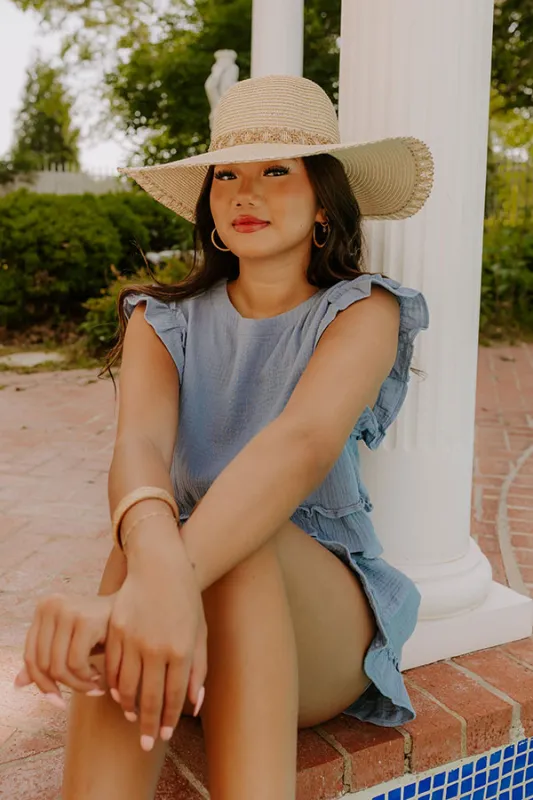 Sunny Views Raffia Woven Hat in Ivory sold by Impressions
