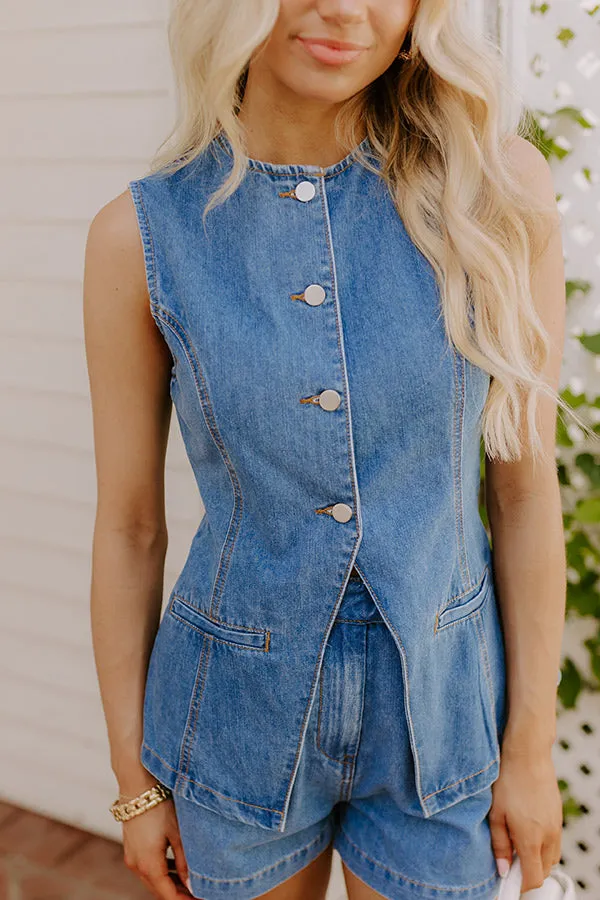 Midtown Muse Denim Vest Top sold by Impressions product image thumbnail 3