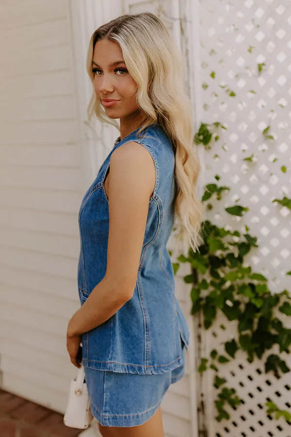 Midtown Muse Denim Vest Top sold by Impressions product image thumbnail 5