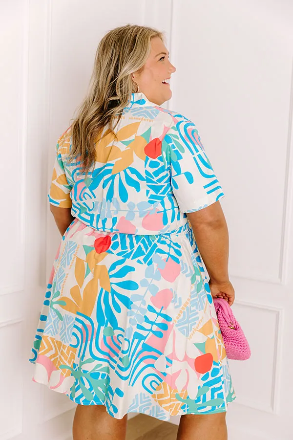 On Island Time Button Down Mini Dress Curves sold by Impressions product image thumbnail 4