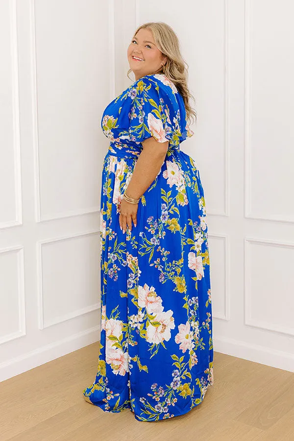 Whimsical Whispers Satin Floral Maxi Dress Curves sold by Impressions product image thumbnail 2