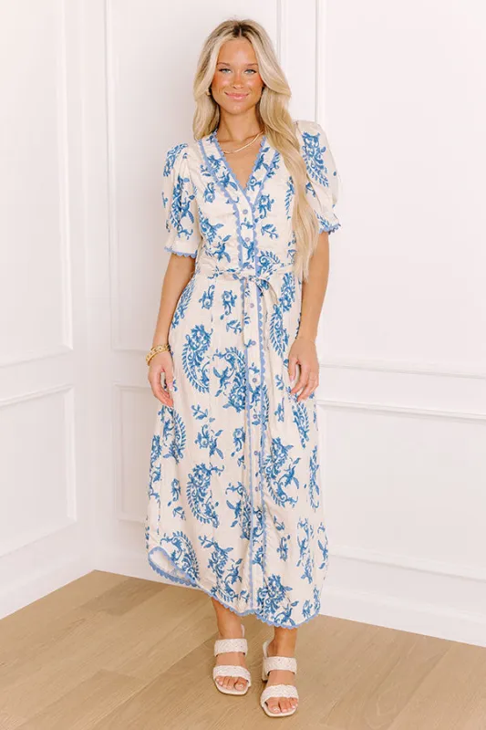 Small Town Stroll Button Down Midi Dress sold by Impressions