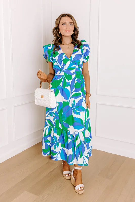 Lover's Lagoon Floral Midi Dress sold by Impressions