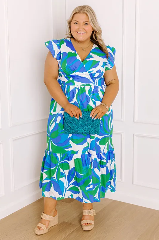 Lover's Lagoon Floral Midi Dress Curves sold by Impressions