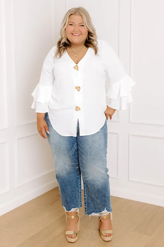 Mojitos On The Patio Shift Top in White Curves sold by Impressions