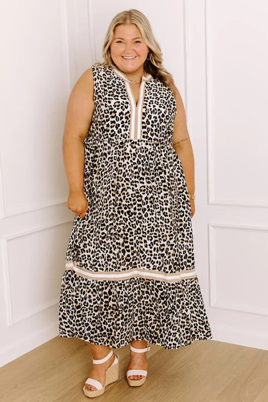 For The Love Of Leopard Midi Dress Curves sold by Impressions
