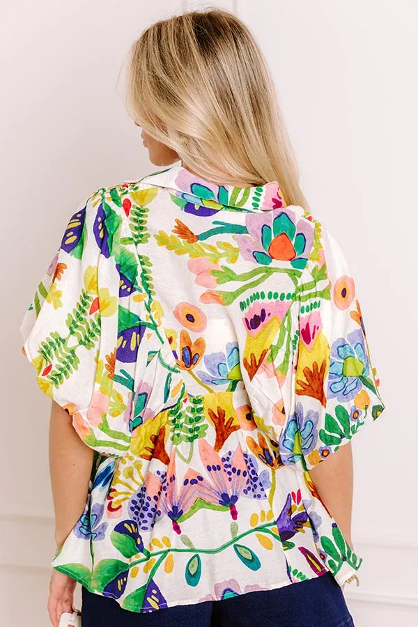 Cozumel Cutie Floral Top in Yellow sold by Impressions product image thumbnail 4