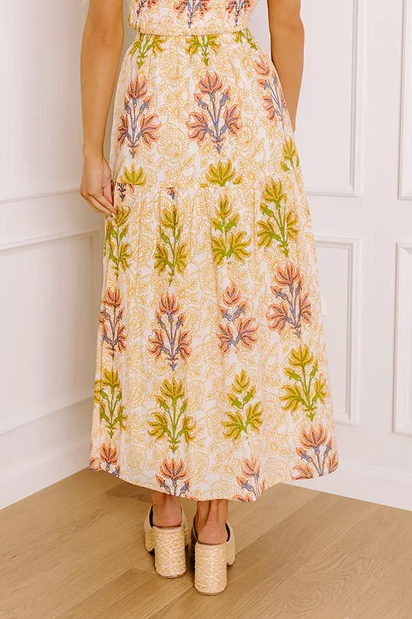 Sunshine And Sorbet High Waist Floral Midi Skirt sold by Impressions product image thumbnail 3