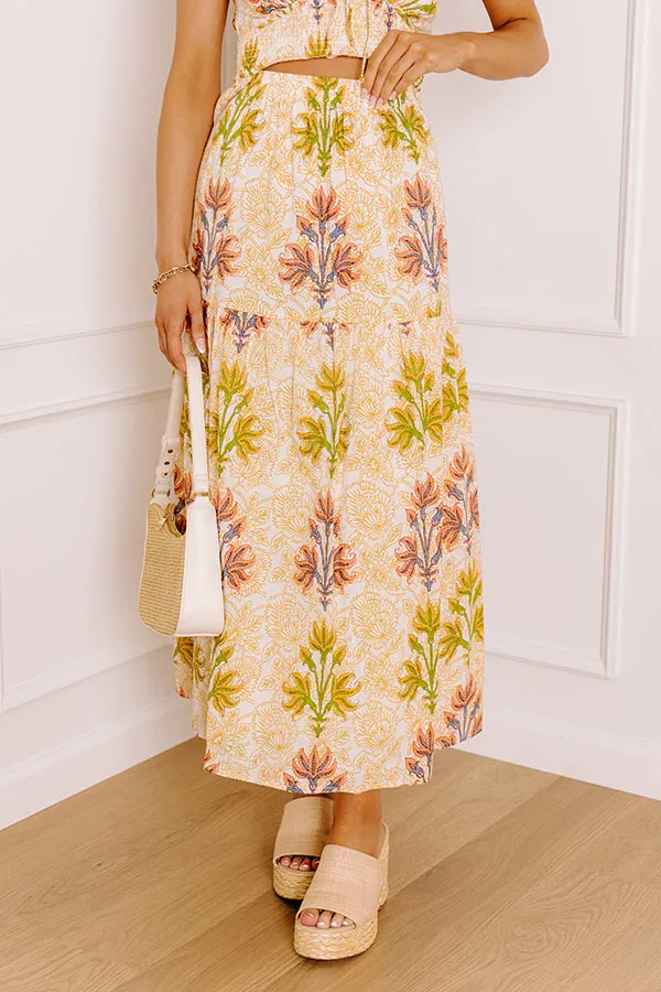 Sunshine And Sorbet High Waist Floral Midi Skirt sold by Impressions