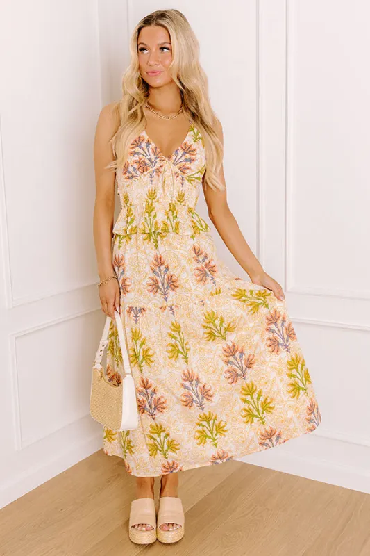 Sunshine And Sorbet Floral Smocked Tank sold by Impressions