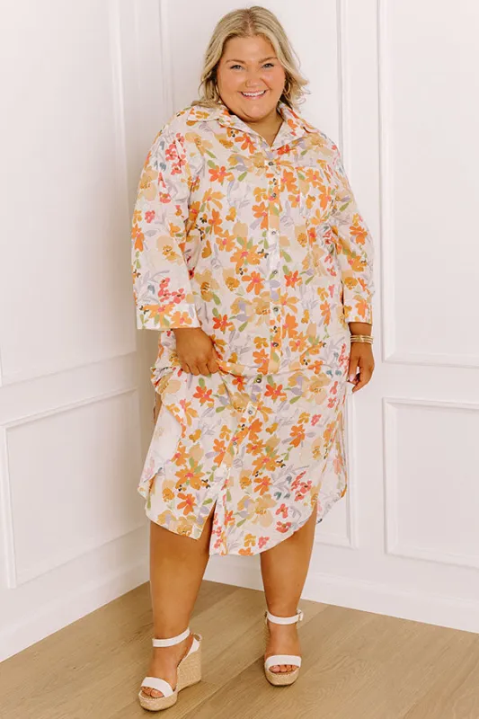 Sunny Views Floral Midi Dress Curves sold by Impressions