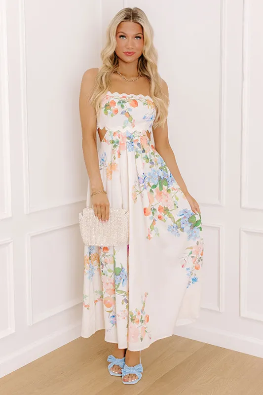 Simply Charming Floral Cut Out Midi Dress sold by Impressions