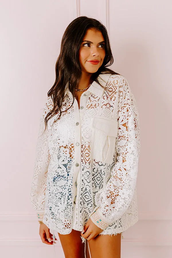Bohemian Bliss Crochet Button Up sold by Impressions product image thumbnail 5