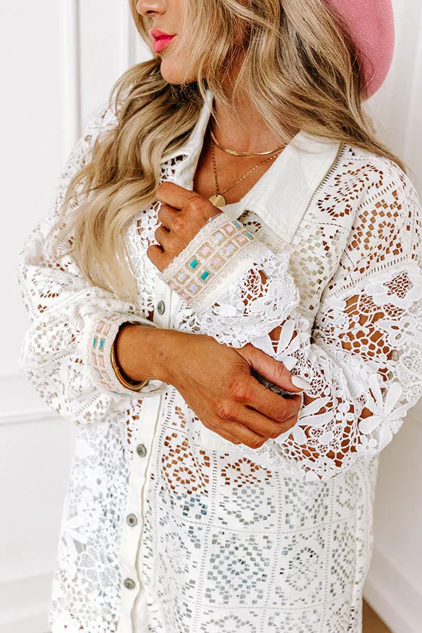 Bohemian Bliss Crochet Button Up sold by Impressions product image thumbnail 3