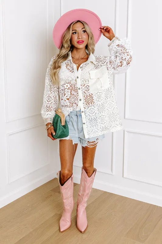 Bohemian Bliss Crochet Button Up sold by Impressions