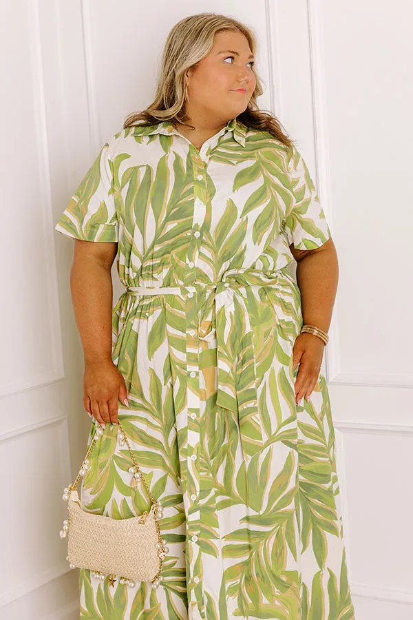 Island Oasis Button Down Midi Dress Curves sold by Impressions product image thumbnail 3