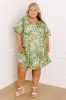 Palm Petal Breeze Mini Dress Curves sold by Impressions