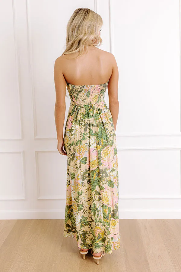 Golden Hour Garden Linen-Blend Midi Dress sold by Impressions product image thumbnail 5