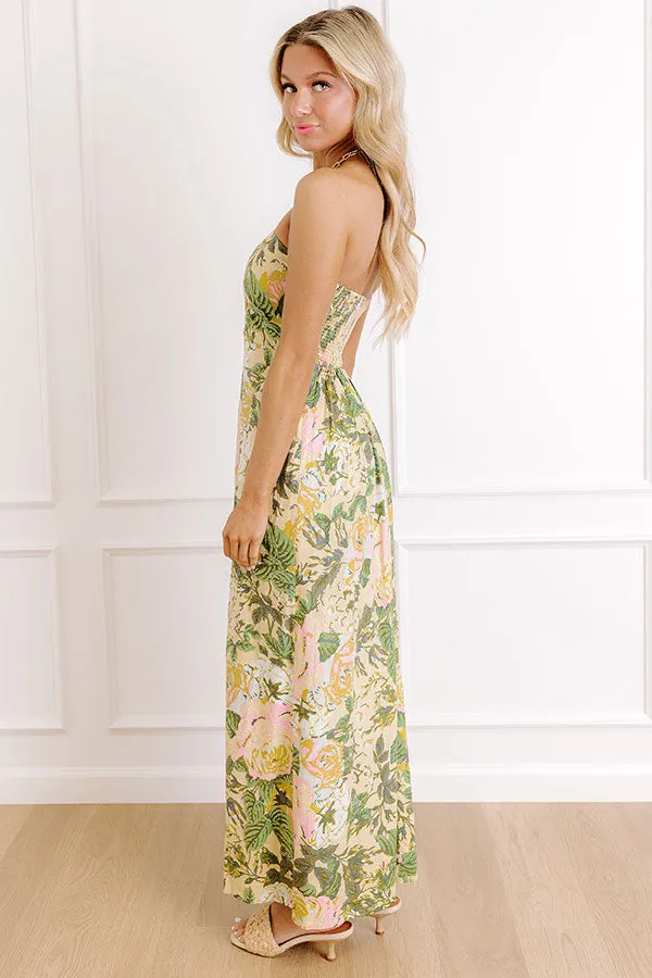 Golden Hour Garden Linen-Blend Midi Dress sold by Impressions product image thumbnail 4