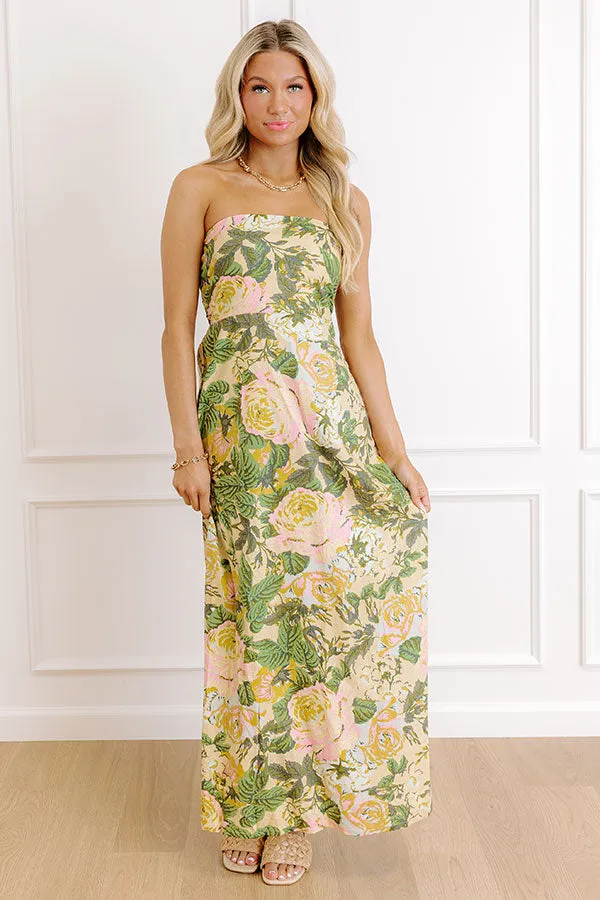 Golden Hour Garden Linen-Blend Midi Dress sold by Impressions product image thumbnail 2