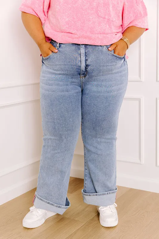 The Amara High Waist Ankle Flare Jean Curves sold by Impressions