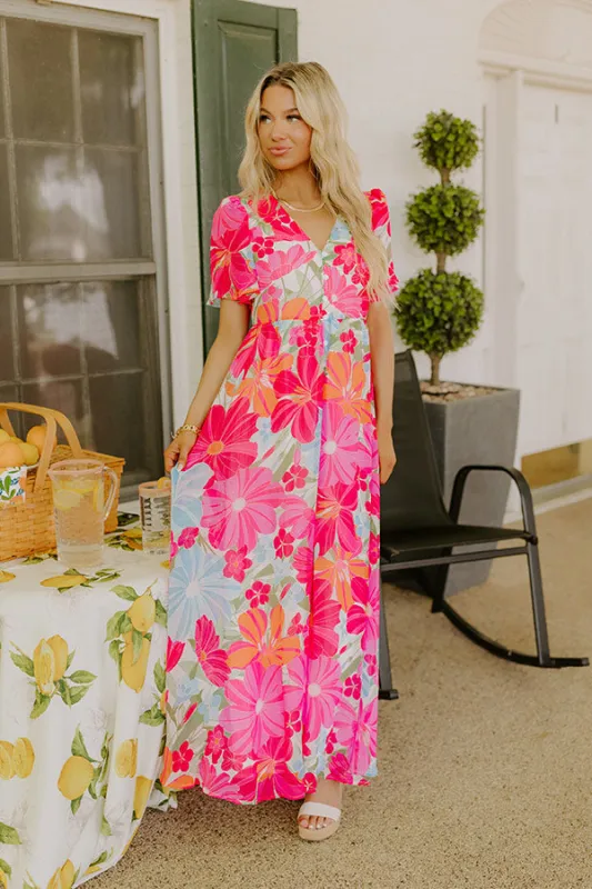 Paradise Garden Floral Maxi Dress sold by Impressions