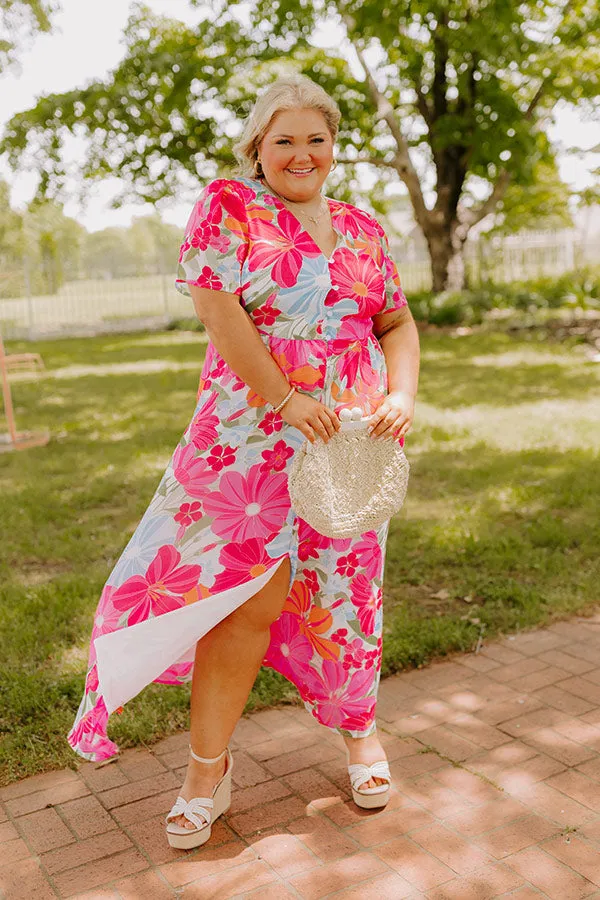 Paradise Garden Floral Maxi Dress Curves sold by Impressions