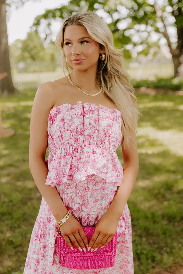 Villa Charm Pleated Top In Pink sold by Impressions product image thumbnail 3