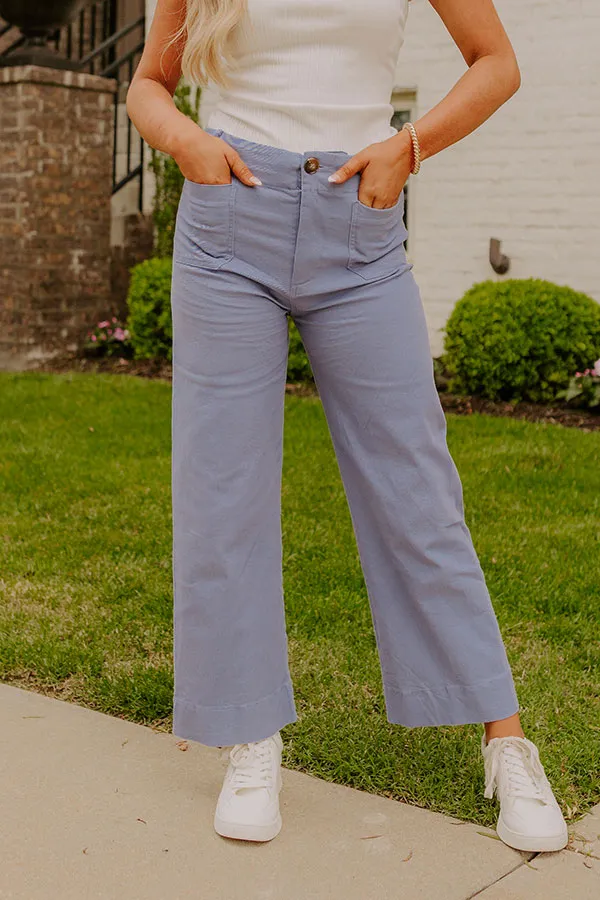 The Lainey High Waist Straight Leg Pants in Periwinkle sold by Impressions product image thumbnail 2