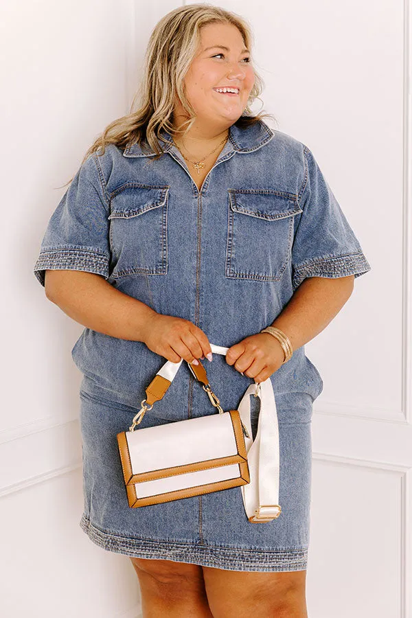 Weekend Vibes Denim Mini Dress Curves sold by Impressions product image thumbnail 3