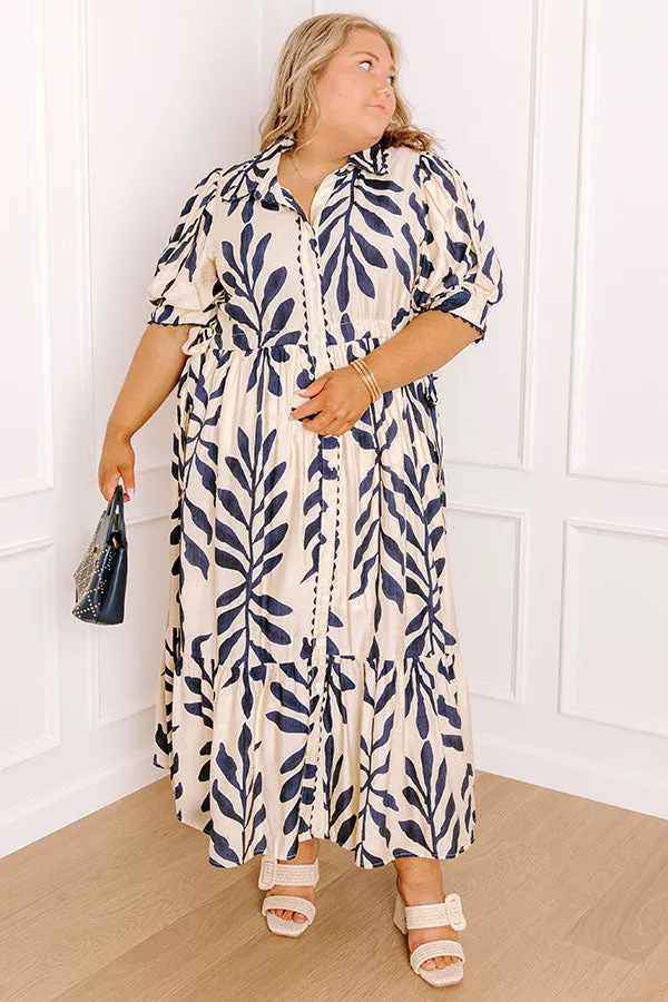 Tropical Getaway Button Down Midi Dress Curves sold by Impressions product image thumbnail 2