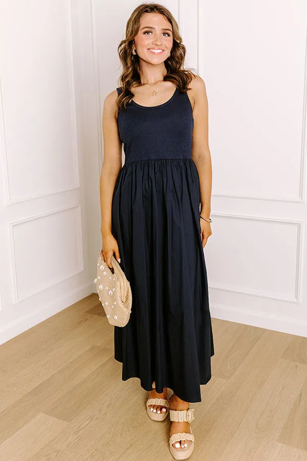 Courtyard Charm Midi Dress in Navy sold by Impressions product image thumbnail 2