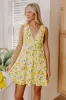 Citrus Chic Linen-Blend Mini Dress sold by Impressions