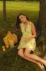 Citrus Chic Linen-Blend Mini Dress sold by Impressions