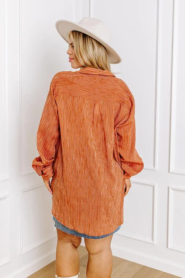 Stripes And Smiles Shift Top in Rust Curves sold by Impressions product image thumbnail 4