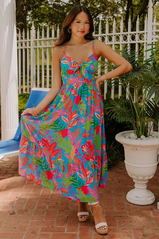 Tropical Views Floral Midi Dress sold by Impressions