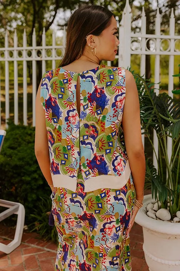 Tropical Tango Linen-Blend Top sold by Impressions product image thumbnail 4