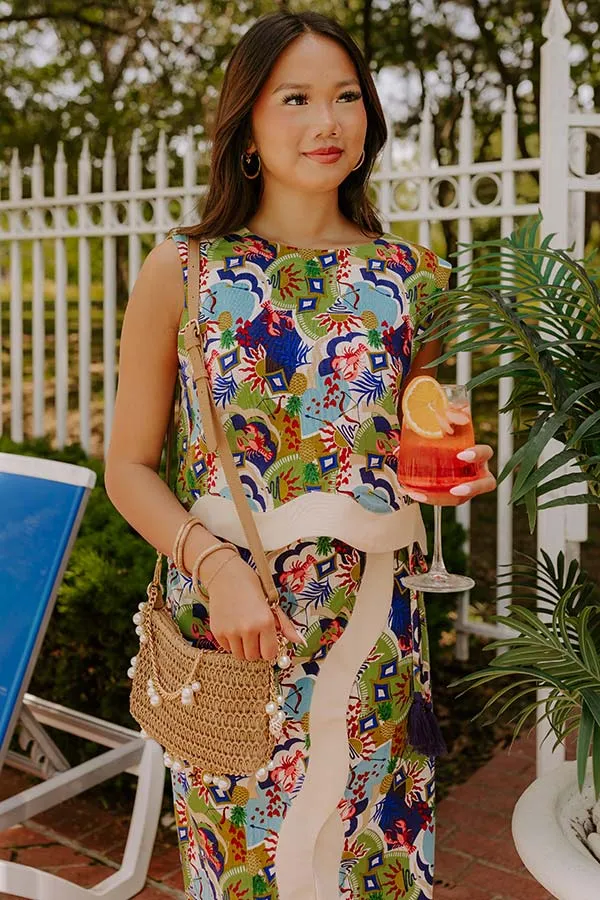 Tropical Tango Linen-Blend Top sold by Impressions product image thumbnail 5