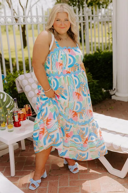 Island Rhythm Tiered Midi Dress Curves sold by Impressions