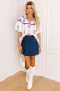 Joyful Bloom Floral Embroidered Top in White sold by Impressions