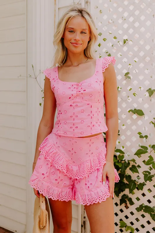 Sassy Statement Eyelet Top sold by Impressions