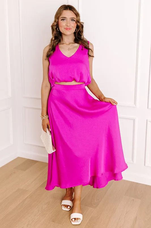 Skyline Chic High Waist Midi Skirt sold by Impressions