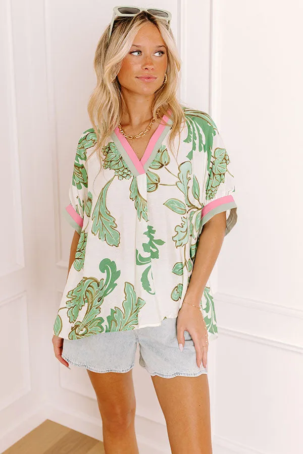 Veranda Views Floral Top in Green sold by Impressions product image thumbnail 3