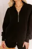 Street Style Chic Long Sleeve Scuba Top in Black sold by Impressions