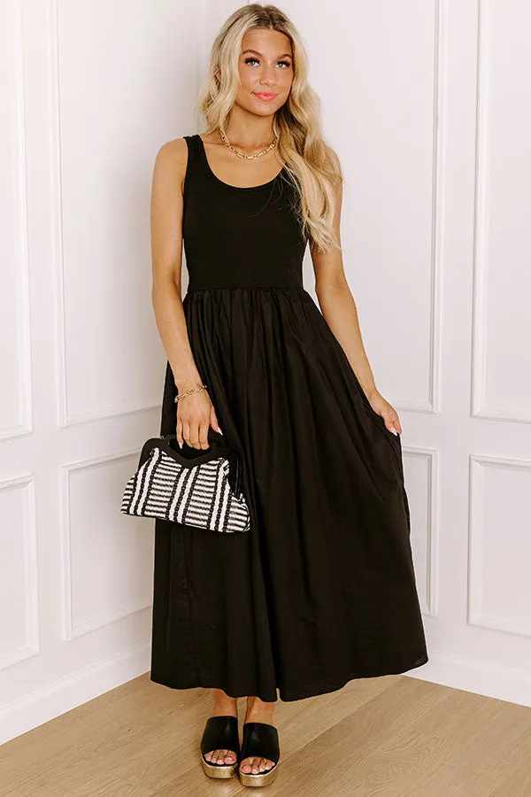Courtyard Charm Midi Dress in Black sold by Impressions product image thumbnail 5