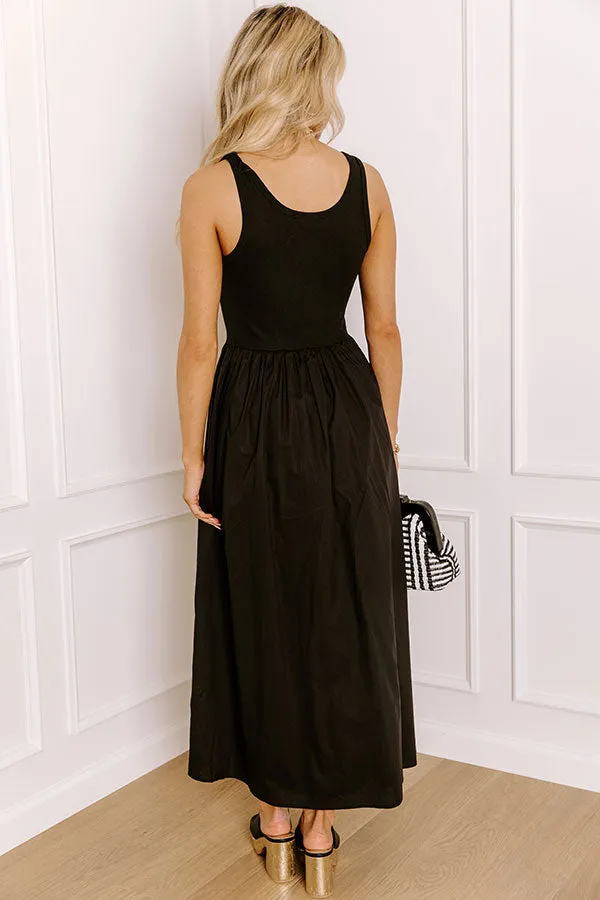 Courtyard Charm Midi Dress in Black sold by Impressions product image thumbnail 4