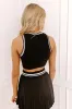 Varsity Vibes Seamless Crop Top in Black sold by Impressions
